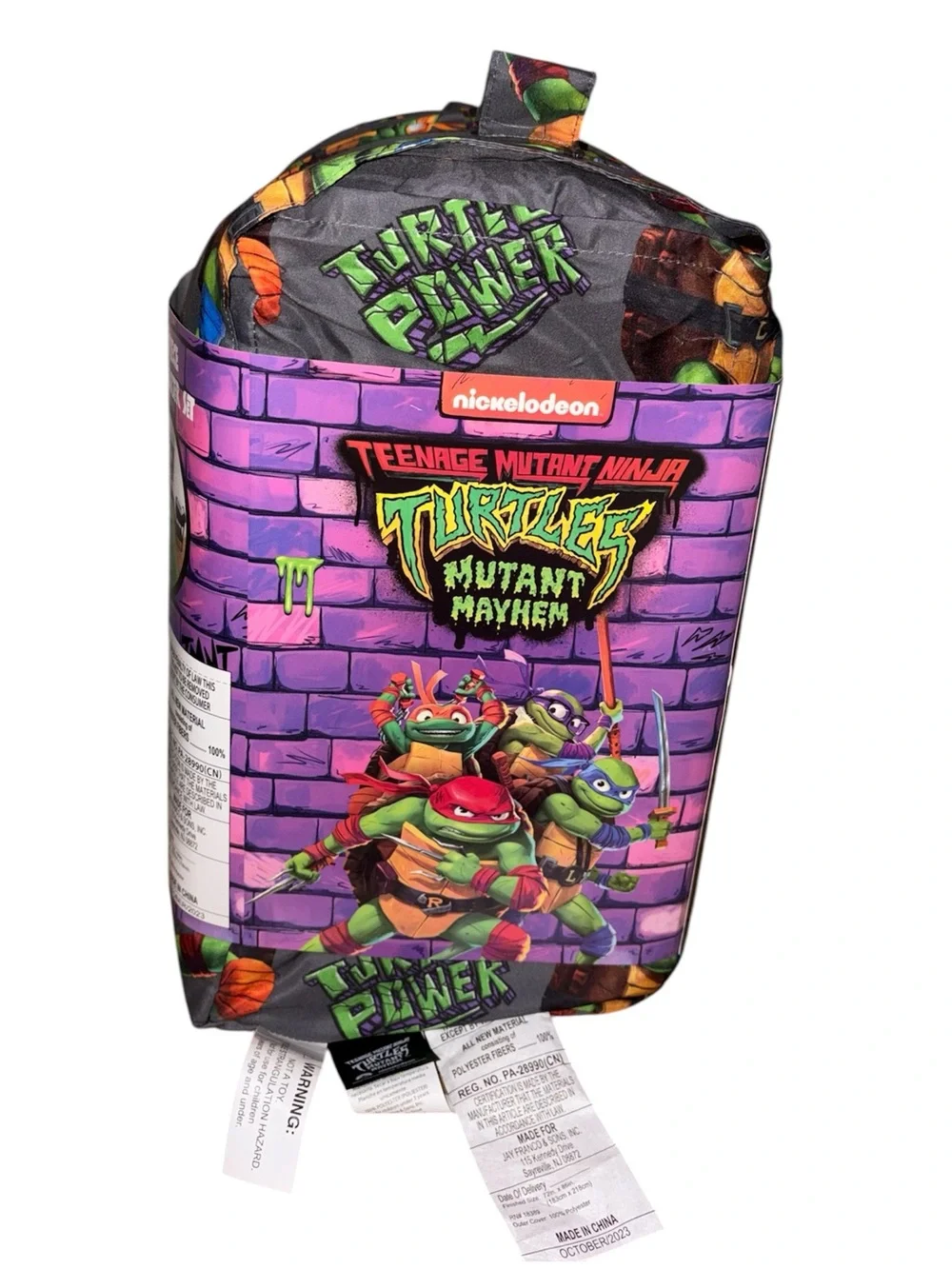 Teenage Mutant Ninja Turtles Kids 2 Piece Grey Reversible Set, Twin/Full